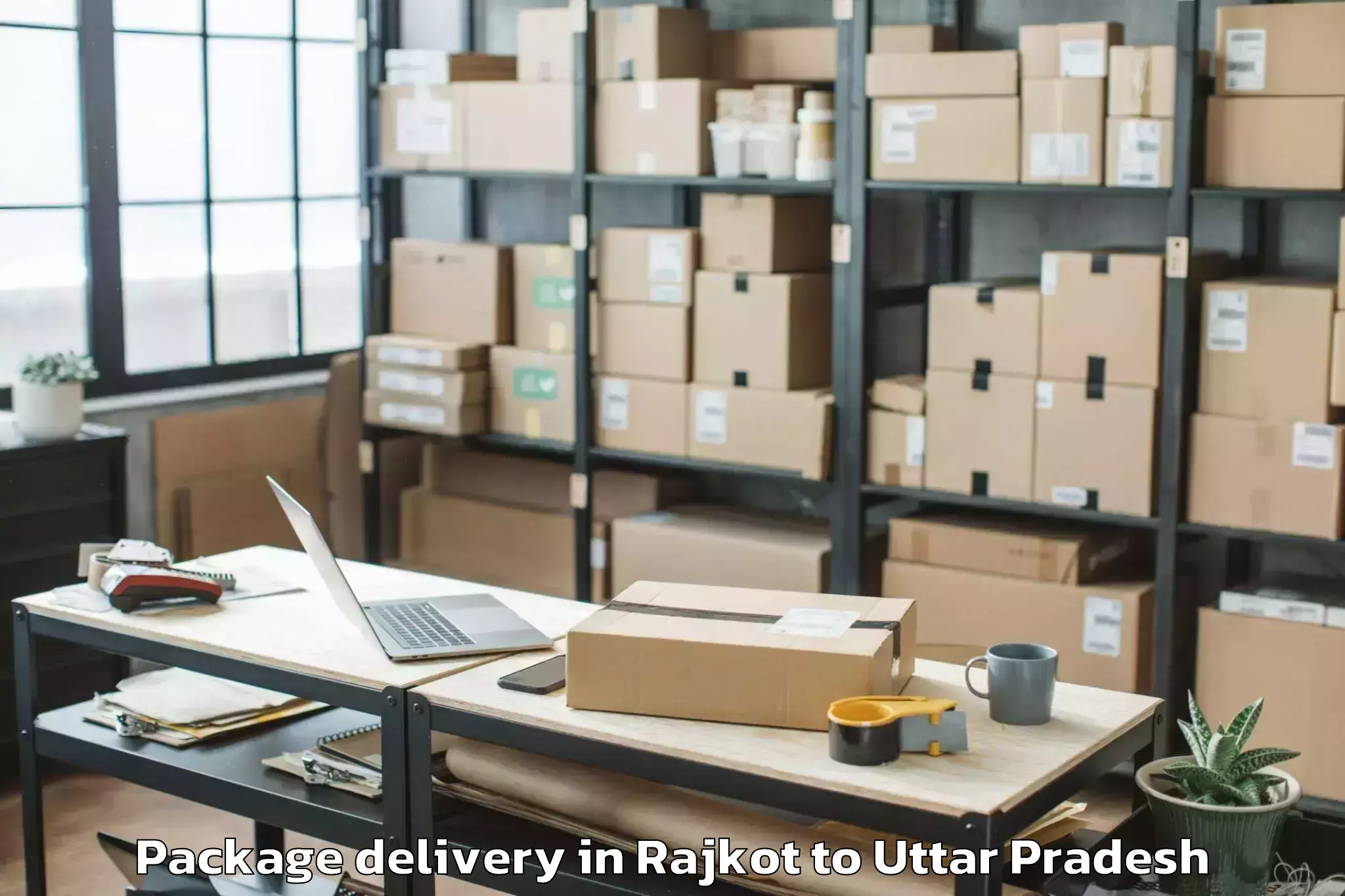 Professional Rajkot to Gorakhpur Airport Gop Package Delivery